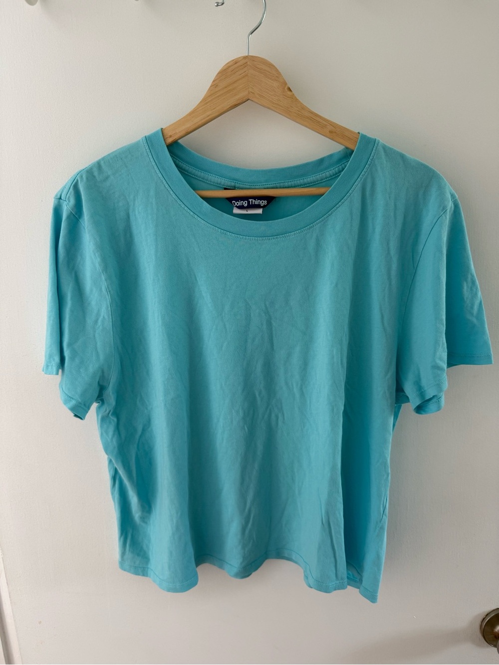 Outdoor Voices Women's Crewneck Tee in Light Blue Size L